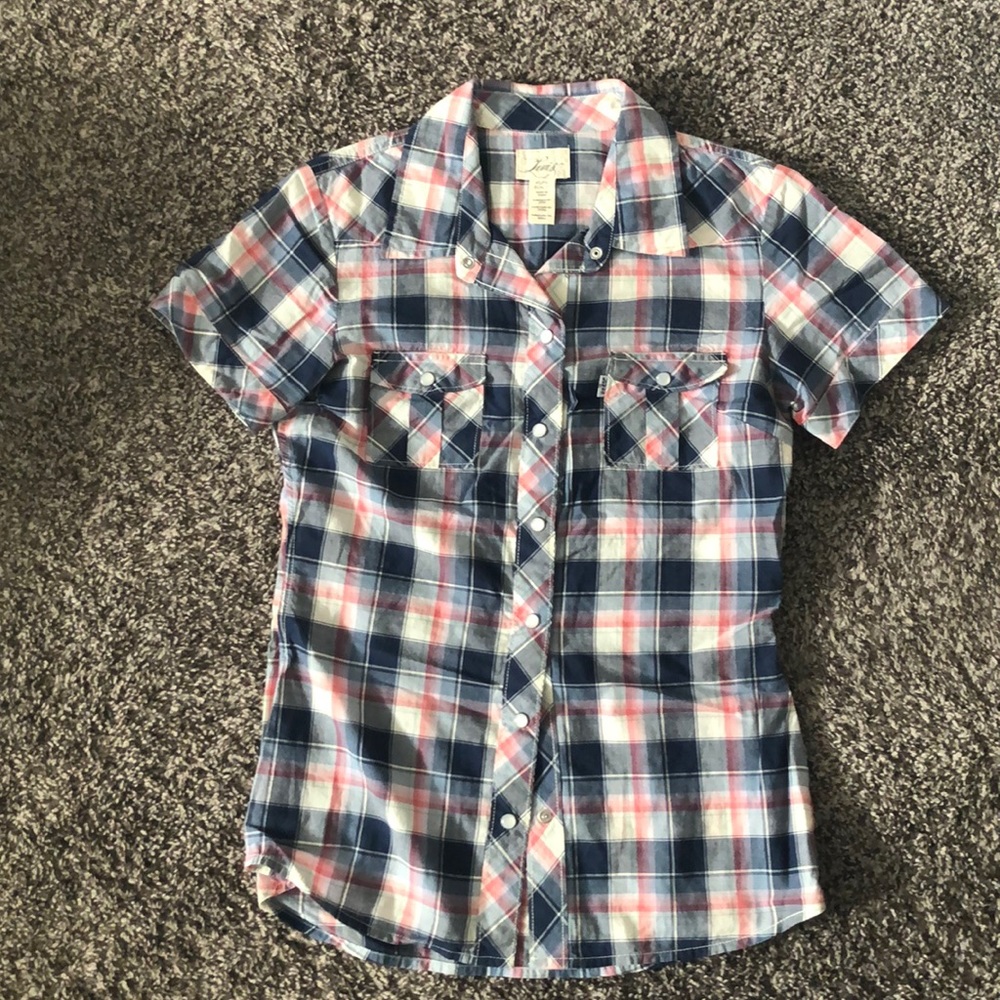 Levi’s Plaid Short sleeve Sz XS
